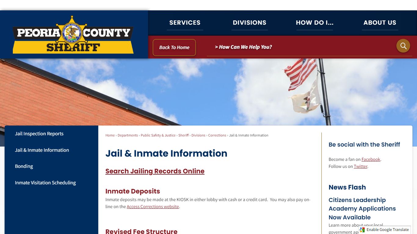 Jail & Inmate Information | Peoria County, IL